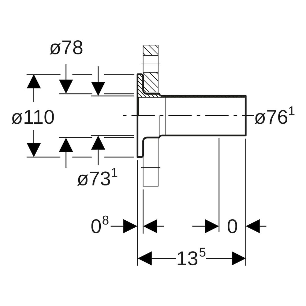 Geberit Mapress Edelstahl Bund mit Einschubende, für Losflansch 6 bar Außendurchmesser 7... GEBERIT-36154 4024723361541 (Abb. 8)