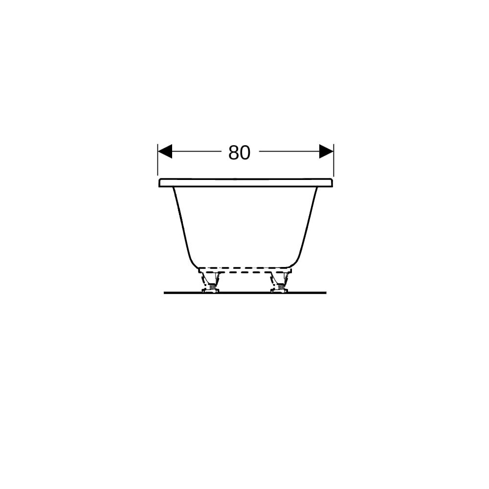 Geberit Renova Rechteckbadewanne Duo 180x80cm, Gesamtvolumen 218l... GEBERIT-554209011 4025410949769 (Abb. 9)