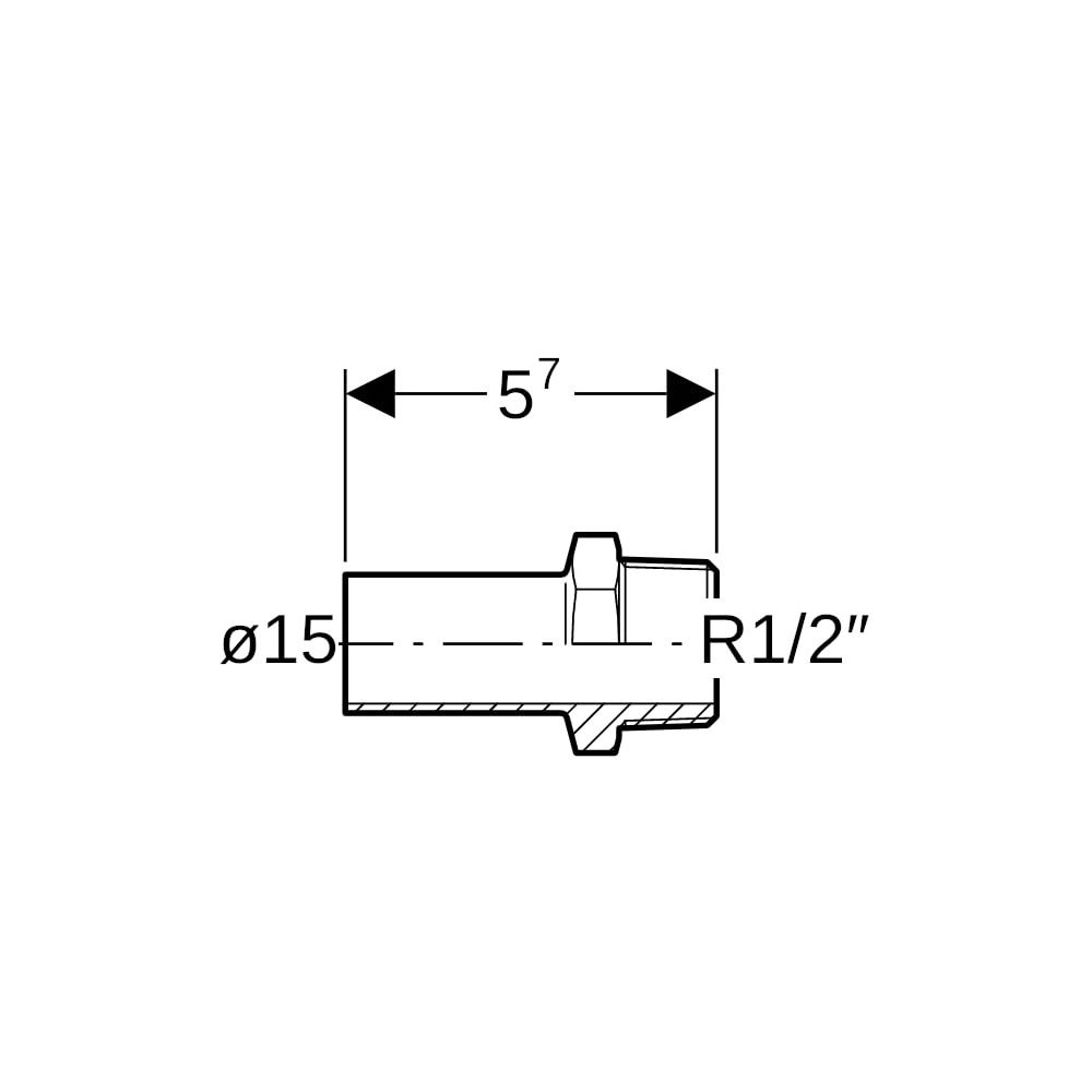 Geberit Mapress Therm Übergang mit Außengewinde und Einschubende d 15mm, R 1/2″... GEBERIT-41932 4064746040764 (Abb. 4)