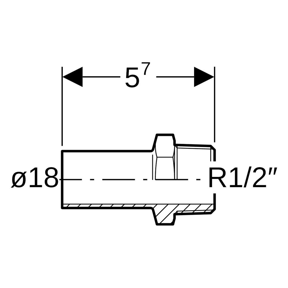 Geberit Mapress Therm Übergang mit Außengewinde und Einschubende D 18mm, R 1/2"... GEBERIT-41933 4064746040795 (Abb. 5)