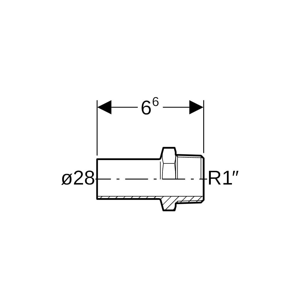 Geberit Mapress Therm Übergang mit Außengewinde und Einschubende d 28mm, R 1″... GEBERIT-41937 4064746040856 (Abb. 4)