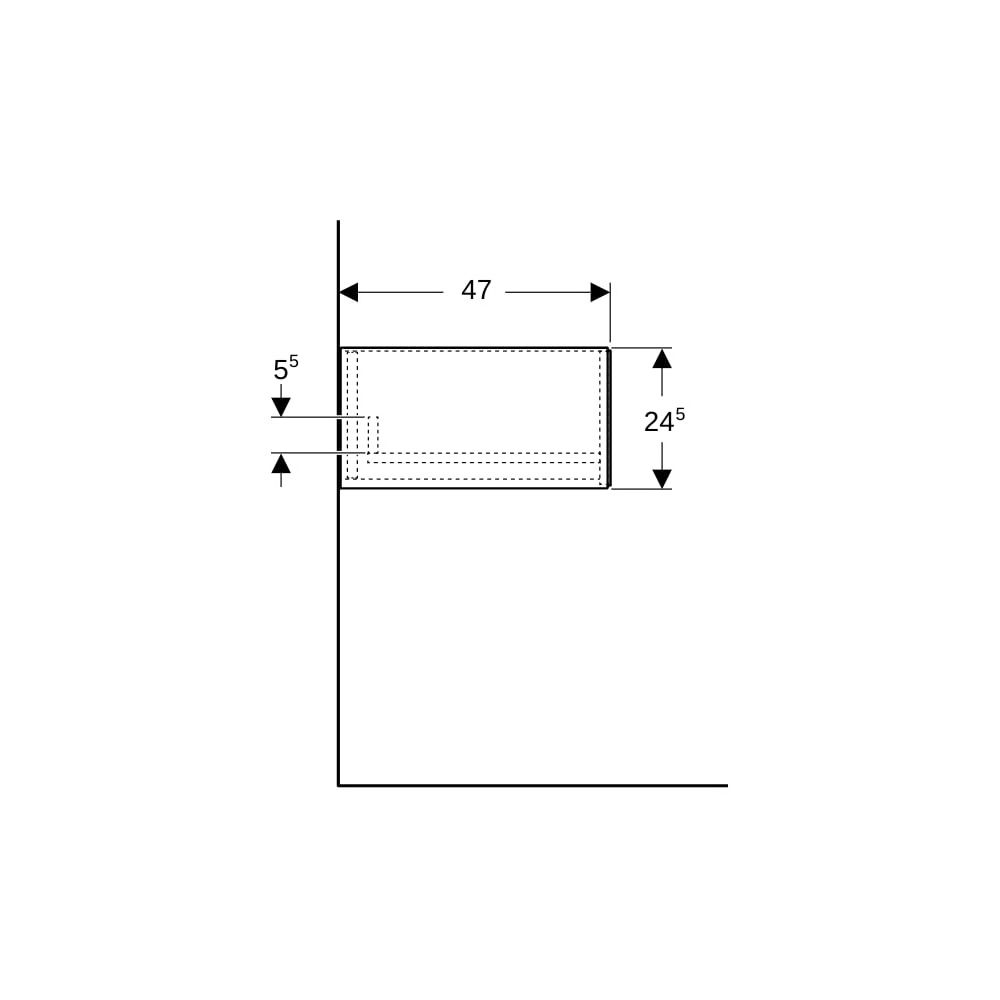 Geberit ONE Seitenschrank 1 Schublade, 45x24,5x47cm, Eiche... GEBERIT-505078005 4025410630506 (Abb. 10)
