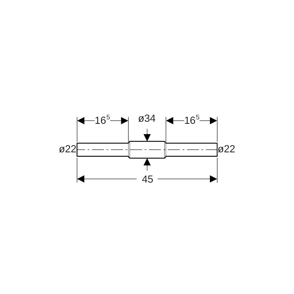 Geberit Mapress Edelstahl Schott-und Deckendurchführung mit zwei Einschubenden Außendurc... GEBERIT-90982 4024723909828 (Abb. 5)