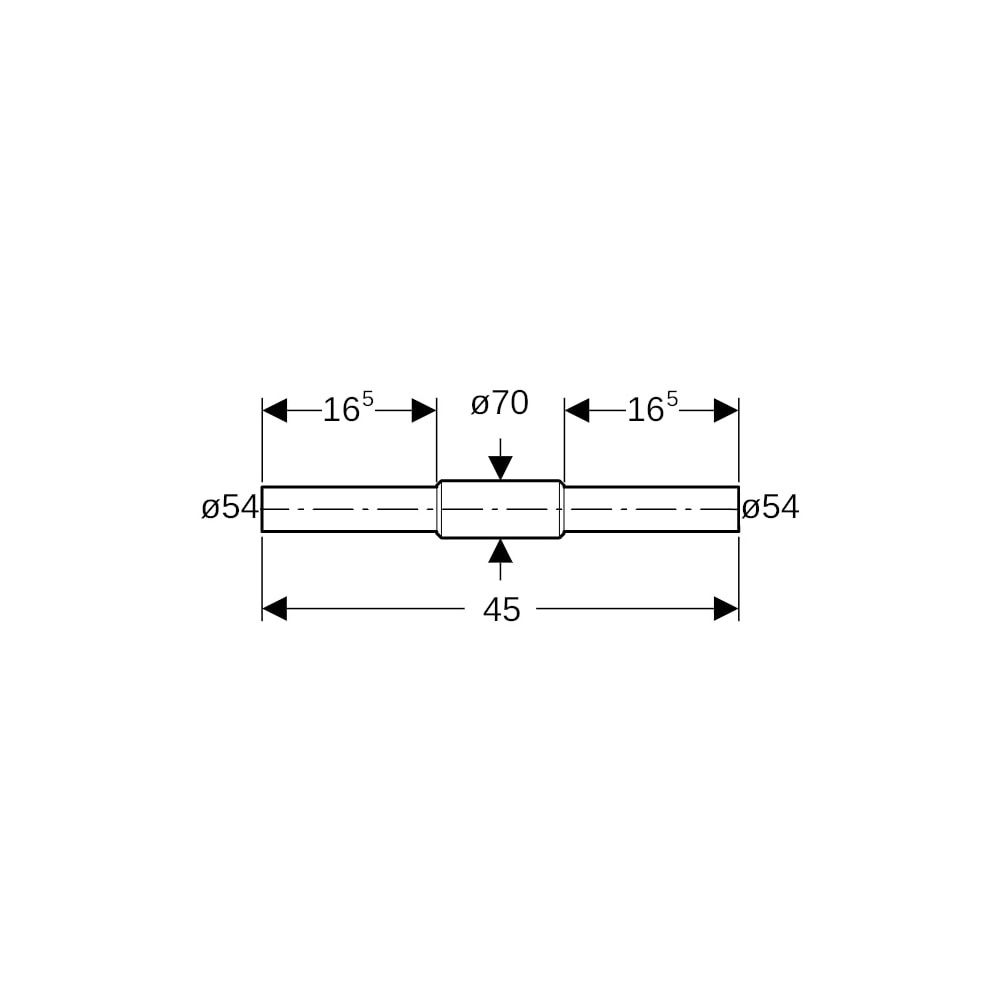 Geberit Mapress Edelstahl Schott-und Deckendurchführung mit zwei Einschubenden Außendurc... GEBERIT-90986 4024723909866 (Abb. 5)