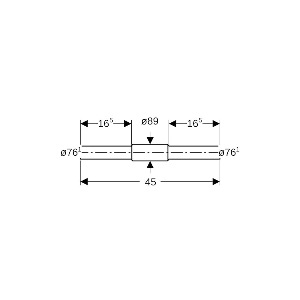 Geberit Mapress Edelstahl Schott-und Deckendurchführung mit zwei Einschubenden Außendurc... GEBERIT-90987 4024723909873 (Abb. 5)