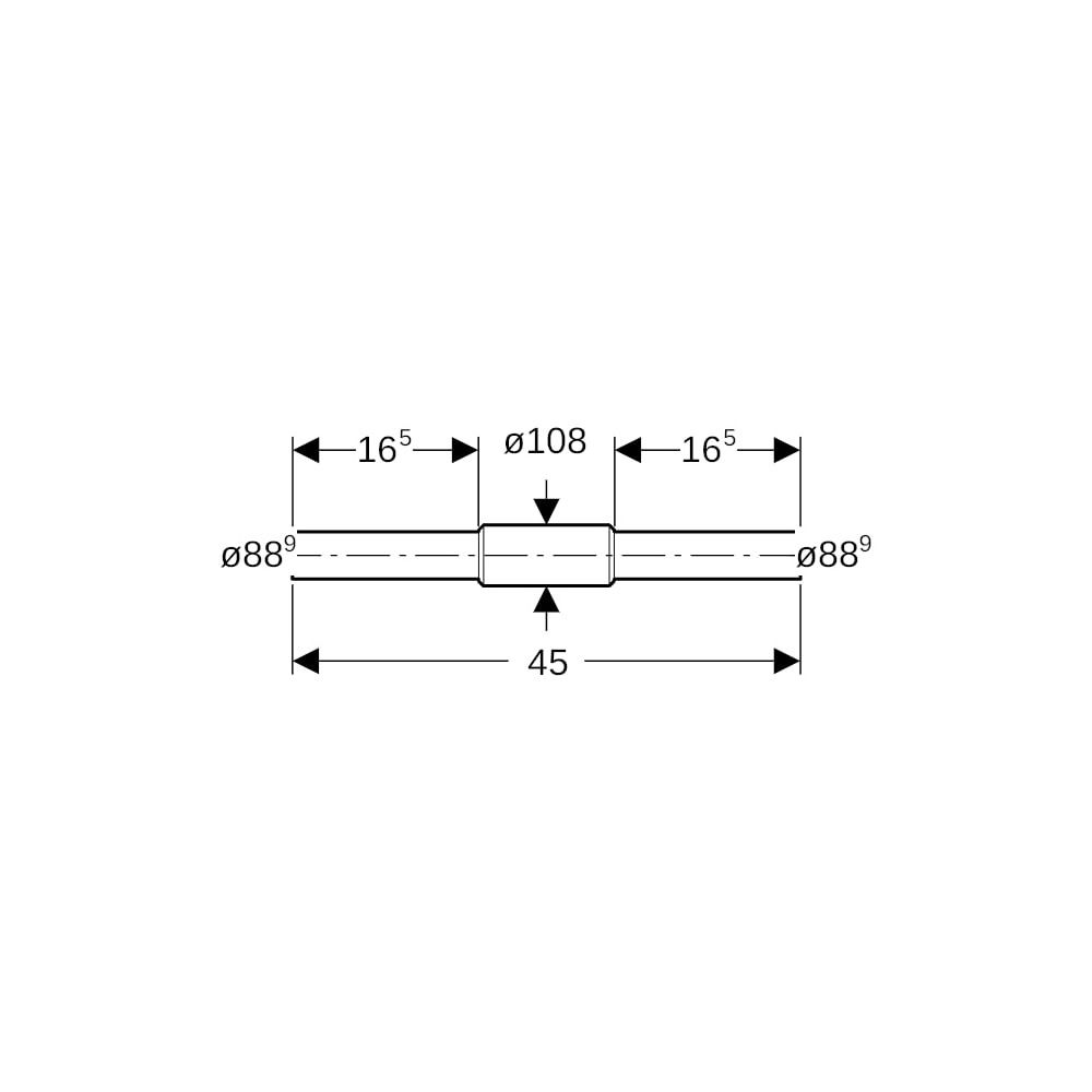 Geberit Mapress Edelstahl Schott-und Deckendurchführung mit zwei Einschubenden Außendurc... GEBERIT-90988 4024723909880 (Abb. 5)