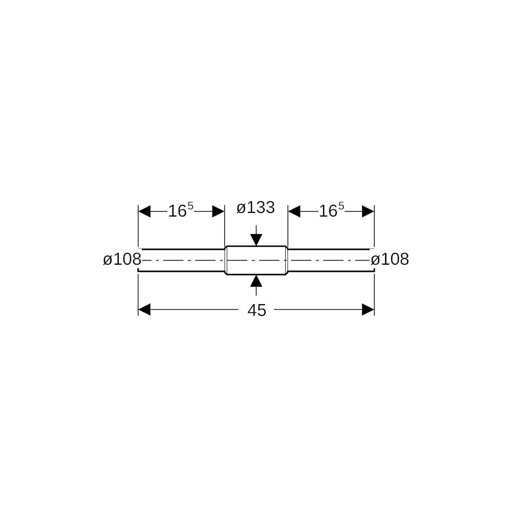 Geberit Mapress Edelstahl Schott-und Deckendurchführung mit zwei Einschubenden Außendurc... GEBERIT-90989 4024723909897 (Abb. 5)