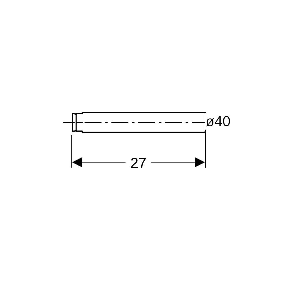 Geberit Verlängerung für Tauchrohrgeruchsverschluss Außendurchmesser 40mm, Hochglanz... GEBERIT-241502211 4025416666738 (Abb. 5)