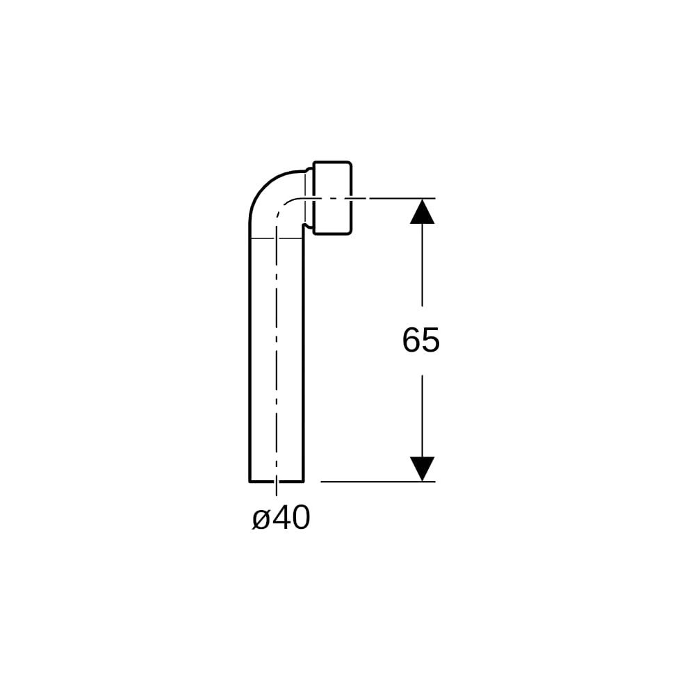 Geberit Anschlussbogen 90 Grad Außendurchmesser 40mm... GEBERIT-241643001 4025416807988 (Abb. 5)