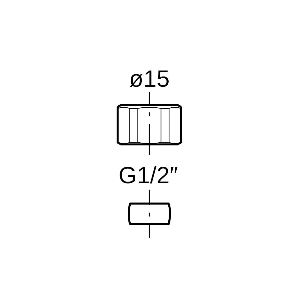 Geberit Set Klemmringverschraubung, vernickelt Außendurchmesser 15mm G 1/2", 2 Stück... GEBERIT-241679221 4025416745204 (Abb. 5)