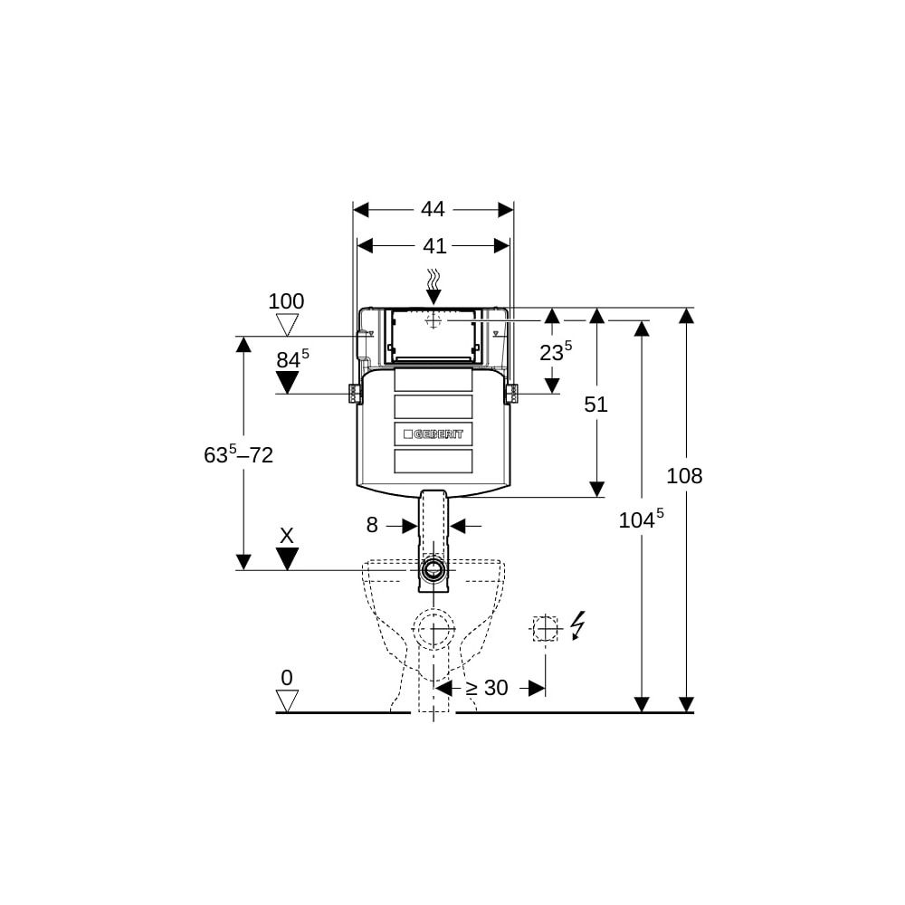 Geberit Sigma Unterputzspülkasten 12cm, 6 oder 3 Liter... GEBERIT-109300005 4025416724728 (Abb. 6)