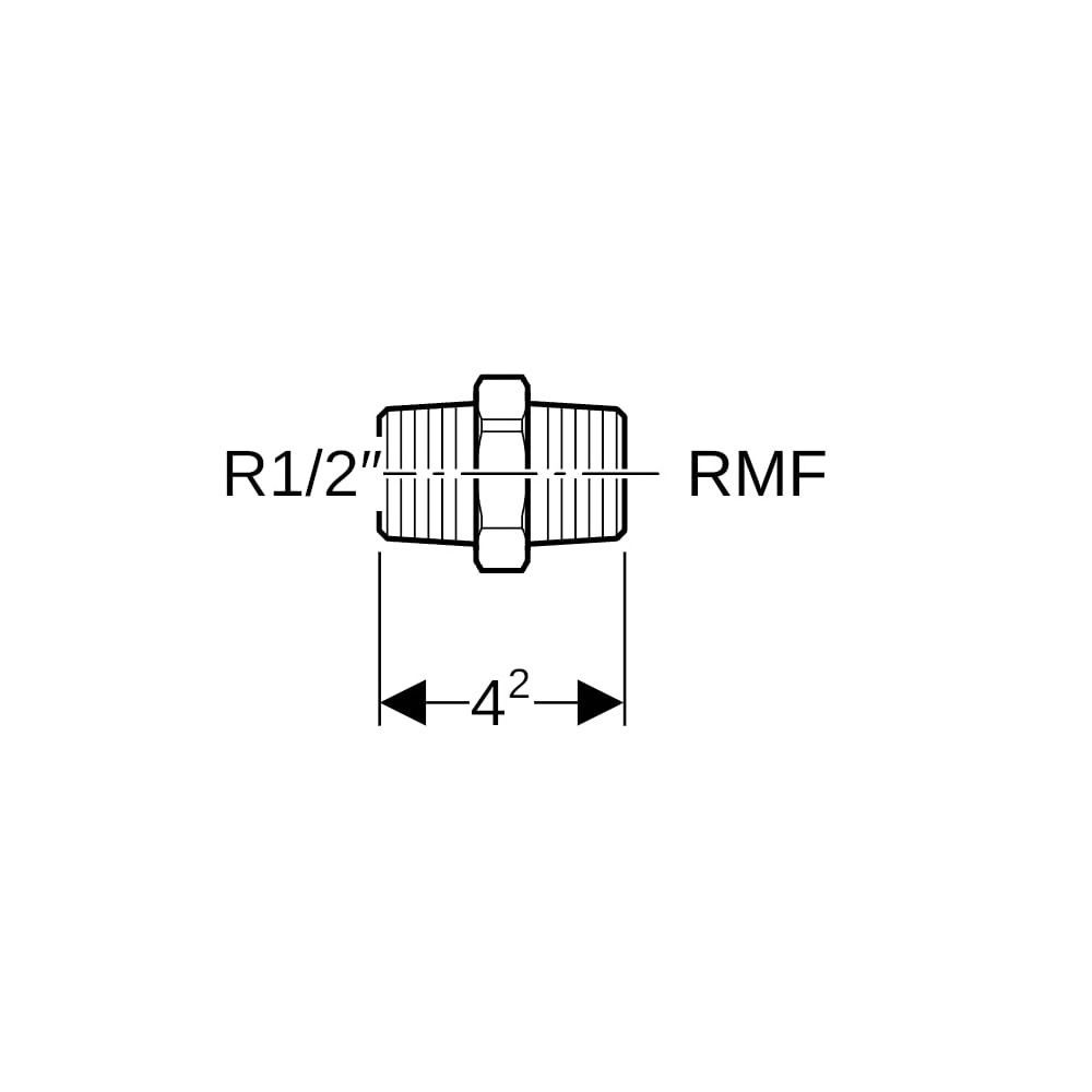 Geberit Übergang mit Außengewinde MF 1/2", Außengewinde, RMF 1/2″, R 1/2″, Rotguss b... GEBERIT-632007001 4025416190301 (Abb. 5)