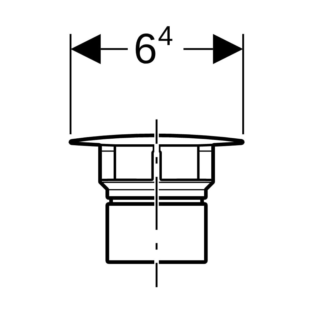 Geberit Ventilabdeckung für Ablaufventil mit freiem Auslauf aus Kunststoff, Alpinwei... GEBERIT-241993111 4025416737155 (Abb. 7)