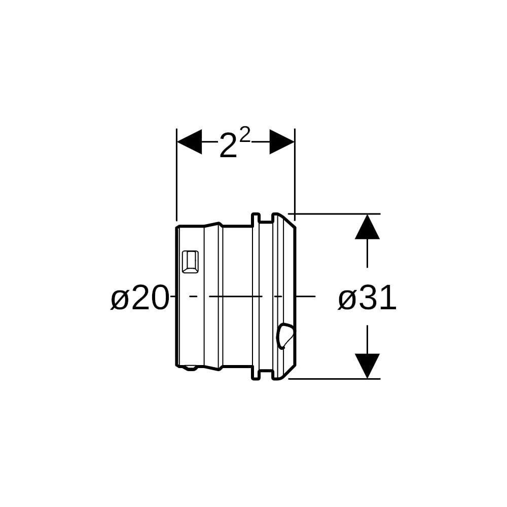 Geberit Schutzstopfen für Schutzrohr Außendurchmesser 20mm, Blau... GEBERIT-651020001 4025416306313 (Abb. 6)