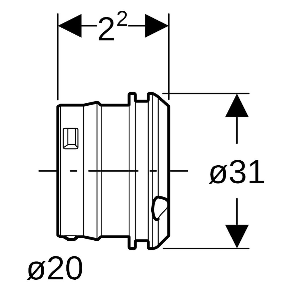 Geberit Schutzstopfen für Schutzrohr Außendurchmesser 20mm, Blau... GEBERIT-651020001 4025416306313 (Abb. 8)