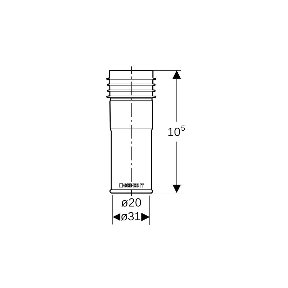 Geberit Markierhülse für Schutzrohr Außendurchmesser 20mm, Blau... GEBERIT-651021001 4025416306511 (Abb. 6)