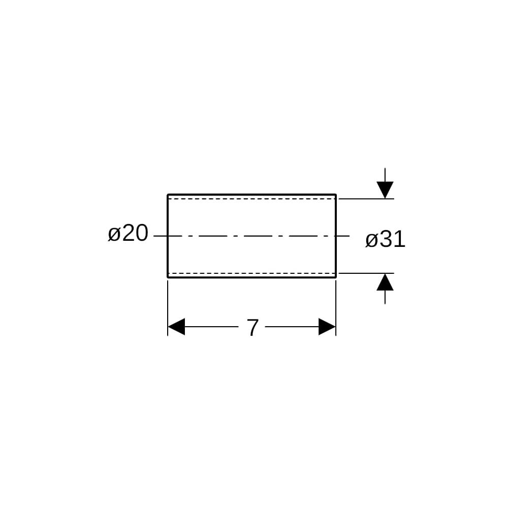 Geberit Muffe für Schutzrohr Außendurchmesser 20mm... GEBERIT-651022001 4025416709763 (Abb. 5)