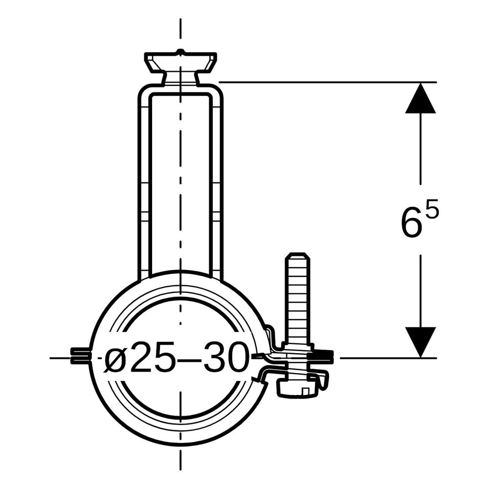 Geberit Set Verteilerbefestigungen gekröpft, mit Drehrastbolzen 1,0215, ID 25-30mm... GEBERIT-653493001 4025416761099 (Abb. 6)