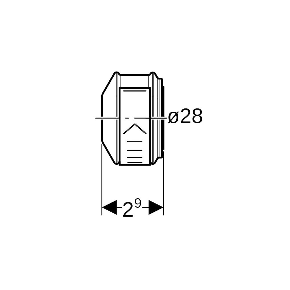 Geberit Kappe auf Verteiler mit Steckanschluss, lösbar CW617N, di 28mm... GEBERIT-653484001 4025416971603 (Abb. 5)
