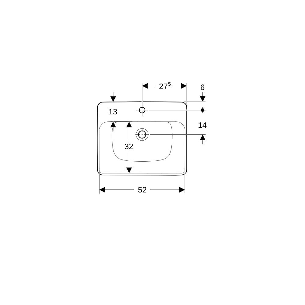 Geberit VariForm Halbeinbauwaschtisch rechteckig Überlauf sichtbar, Weiß... GEBERIT-500681011 4025416222989 (Abb. 7)