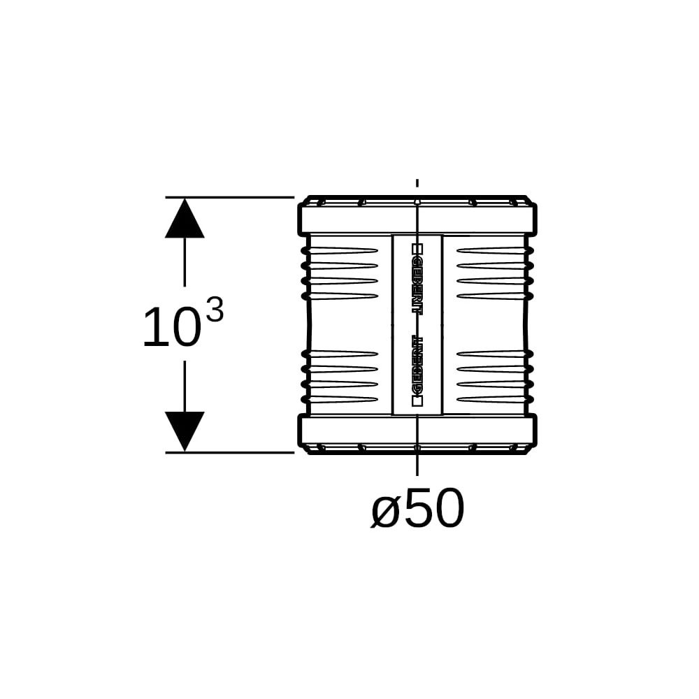 Geberit Silent-PP Überschiebemuffe Außendurchmesser 50mm... GEBERIT-390217141 4025416936336 (Abb. 5)