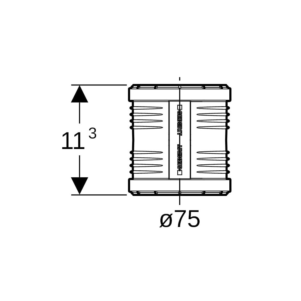 Geberit Silent-PP Überschiebemuffe Außendurchmesser 75mm... GEBERIT-390317141 4025416936688 (Abb. 5)