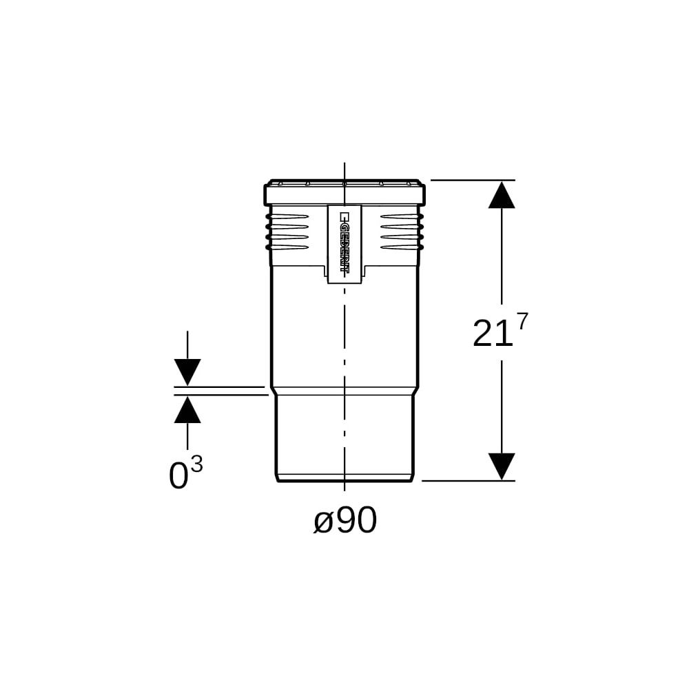 Geberit Silent-PP Langmuffe Außendurchmesser 90mm... GEBERIT-390418141 4025416936985 (Abb. 5)