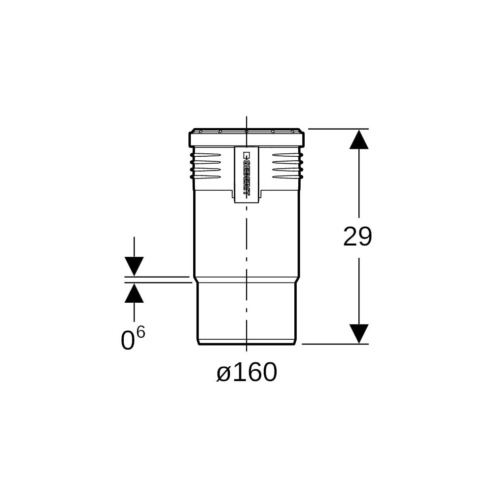 Geberit Silent-PP Langmuffe Außendurchmesser 160mm... GEBERIT-390718141 4025416085492 (Abb. 5)
