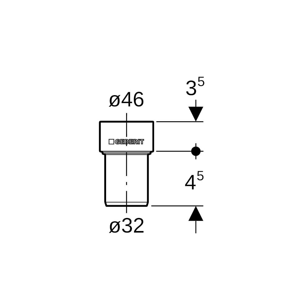 Geberit Silent-PP Anschlussstutzen Außendurchmesser 32mm... GEBERIT-390080141 4025416085522 (Abb. 5)