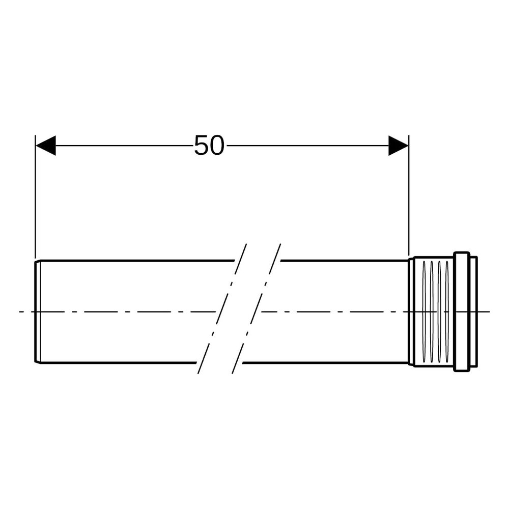 Geberit Silent-PP Rohr mit Muffe Außendurchmesser 75mm, Länge 50cm, 390302141... GEBERIT-390302141 4025416936572 (Abb. 9)