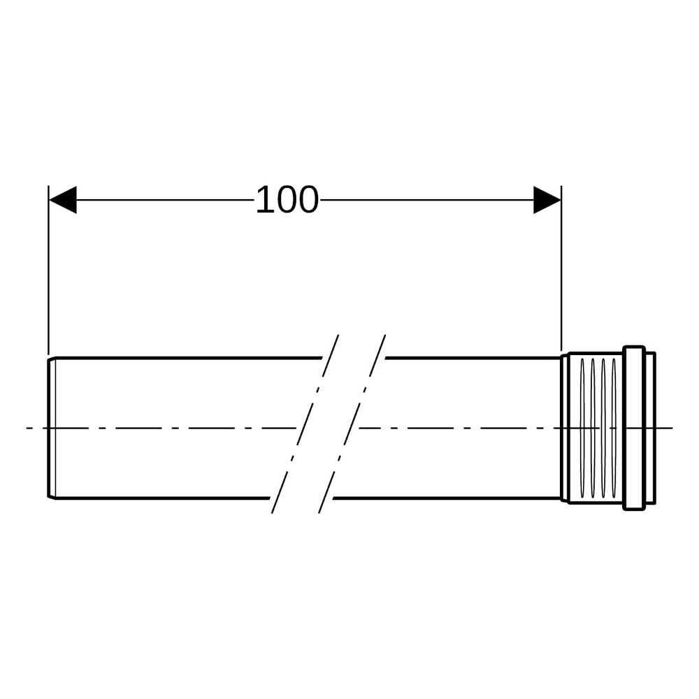 Geberit Silent-PP Rohr mit Muffe Außendurchmesser 110mm, Länge 100cm, 390504141... GEBERIT-390504141 4025416937241 (Abb. 9)