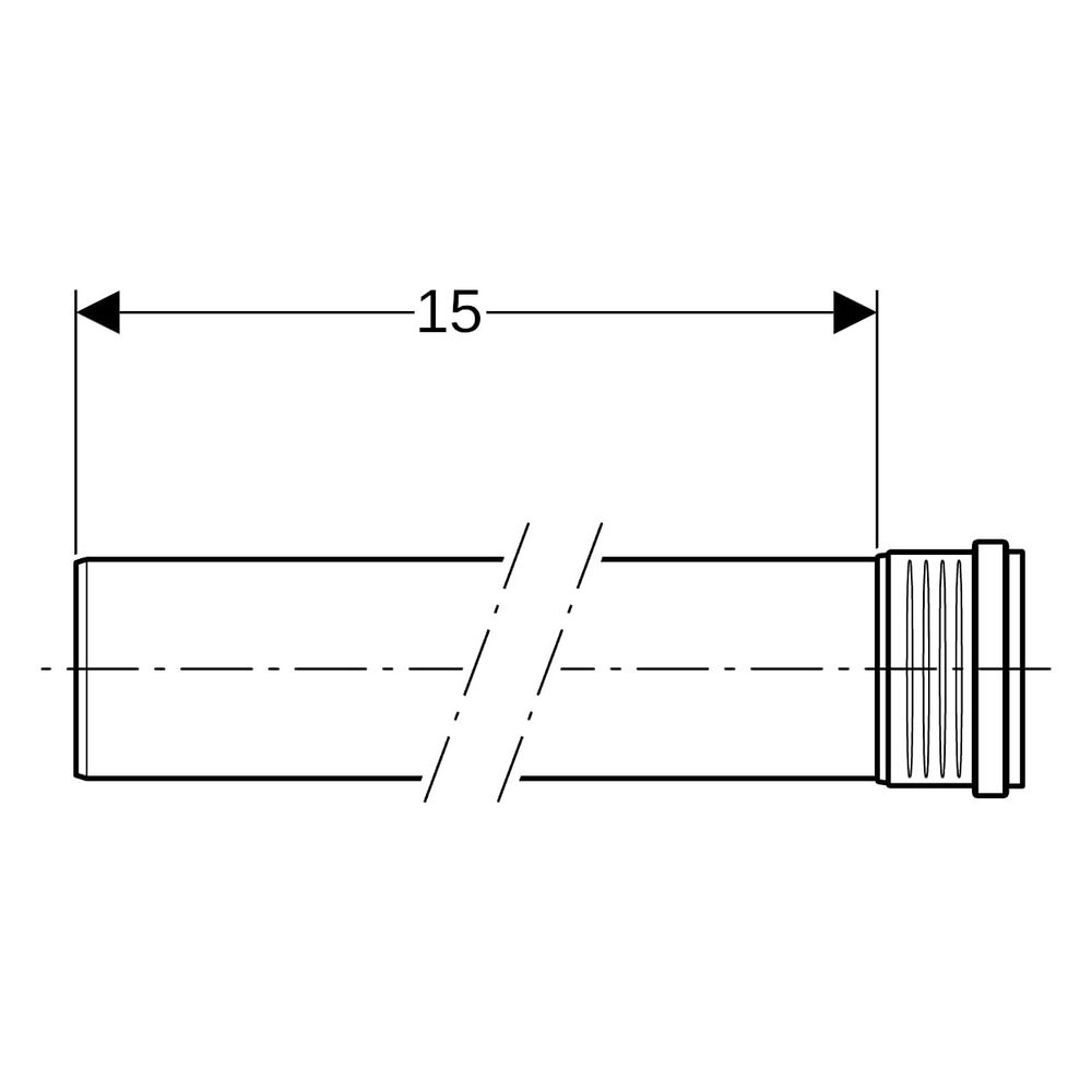 Geberit Silent-PP Rohr mit Muffe Außendurchmesser 125mm, Länge 15cm, 390600141... GEBERIT-390600141 4025416970712 (Abb. 9)