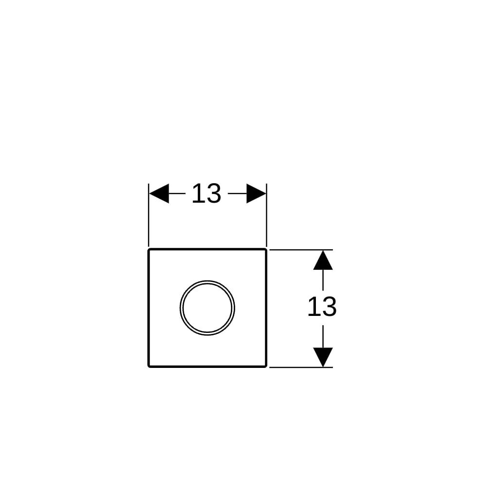 Geberit Typ 10 Abdeckplatte für Urinal-Steuerung IR chrom, Hochglanz verchromt, easy... GEBERIT-241925JQ1 4025410703132 (Abb. 4)