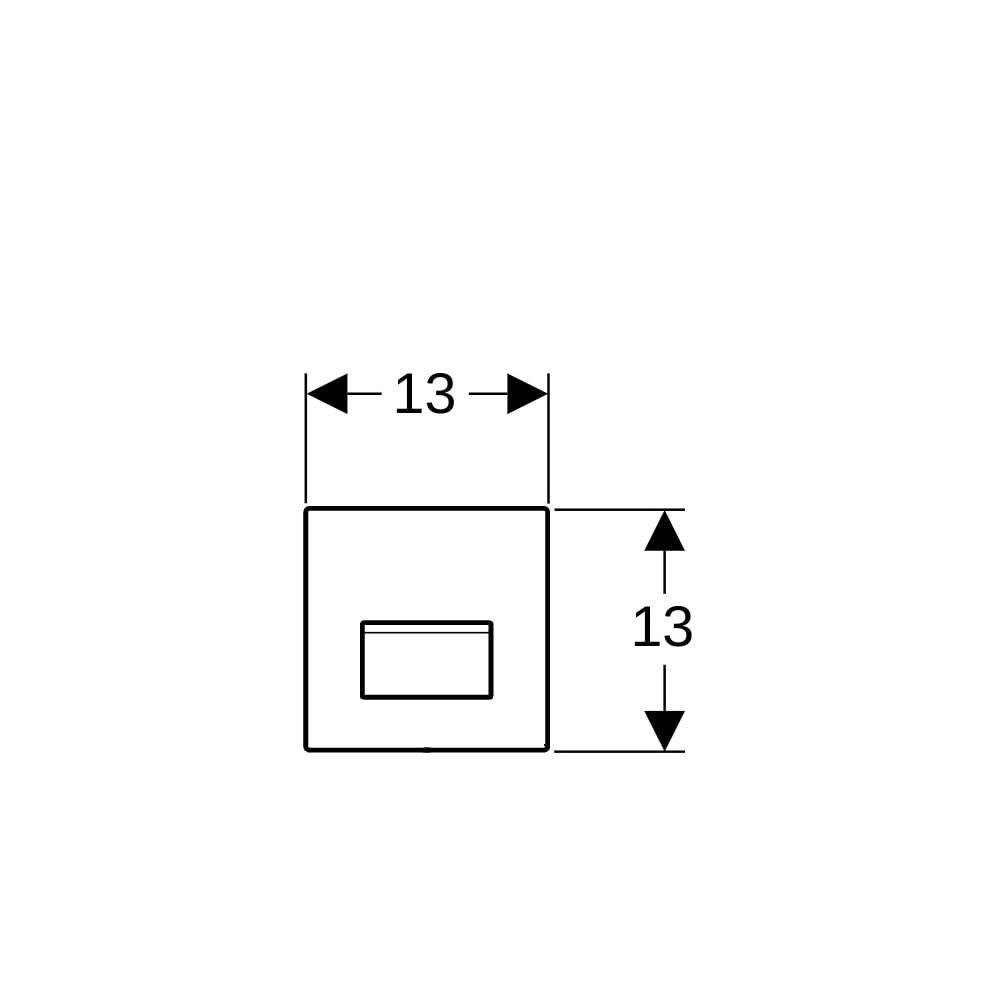 Geberit Typ 50 Drückerplatte für Urinalsteuerung mit pneumatischer Spülauslösung, Sq... GEBERIT-241916SD1 4025416941071 (Abb. 6)
