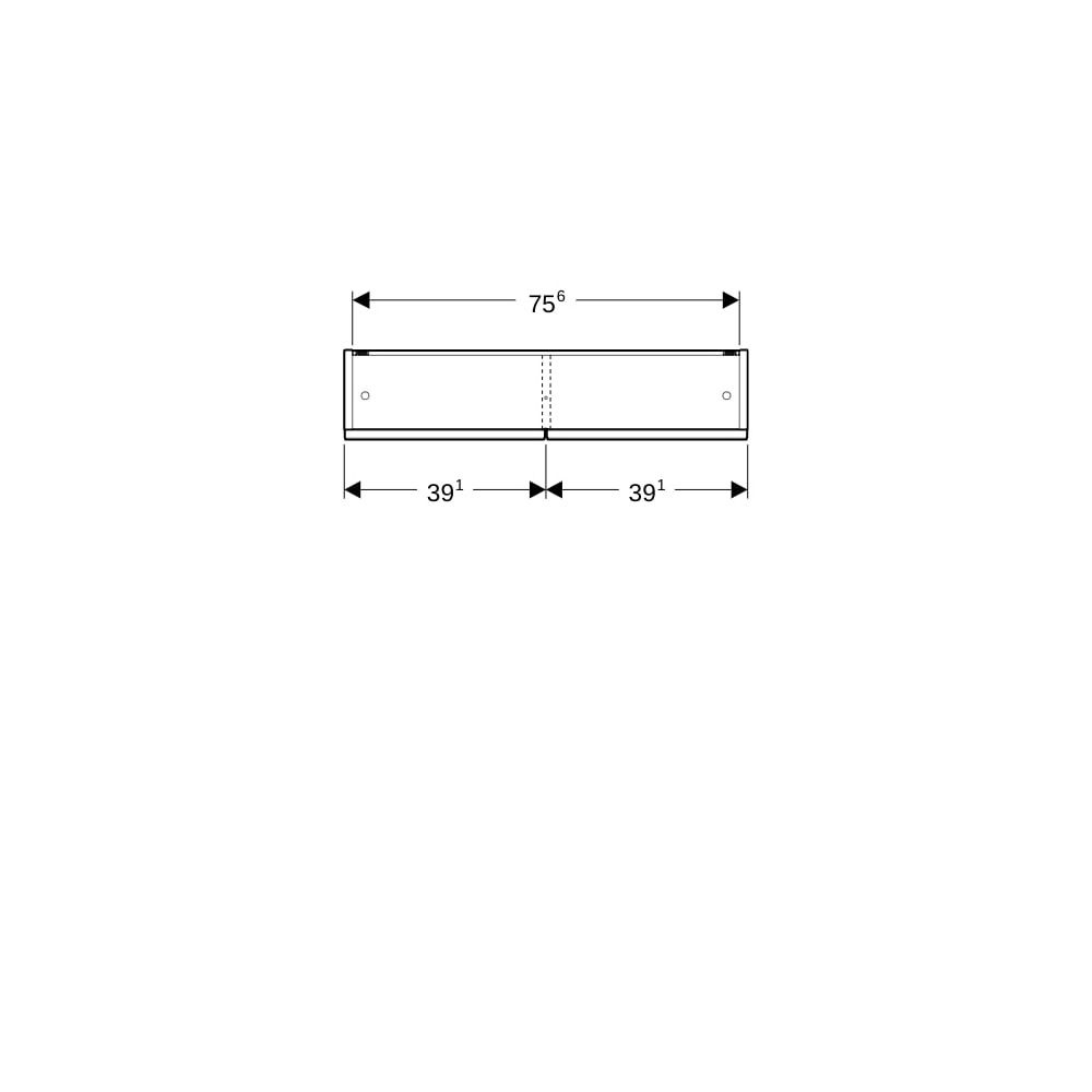 Geberit Renova Plan Spiegelschrank mit 2 Türen, 78,8x85x17,5cm, Lava lackiert matt... GEBERIT-502366JK1 4025410685209 (Abb. 8)