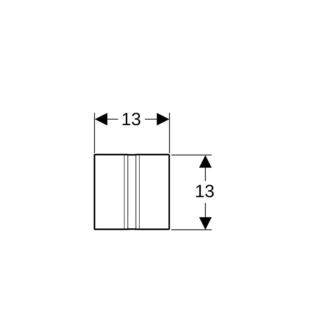Geberit Typ 50 Abdeckplatte verchromt, gebürstet... GEBERIT-241926GH1 4025416941248 (Abb. 6)