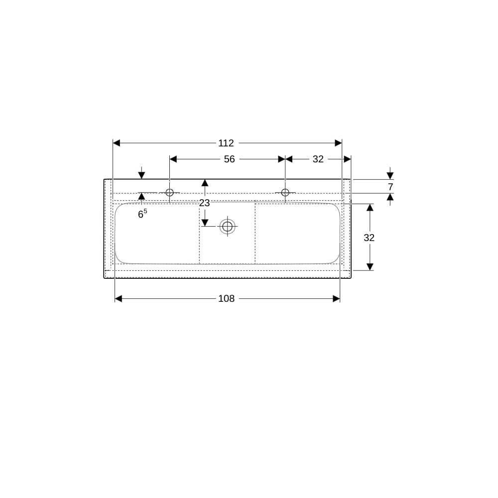 Geberit iCon Set Möbelwaschtisch schmaler Rand 2 Schubladen Ansch. 120cm KeraTect We... GEBERIT-502334013 4025410941985 (Abb. 8)