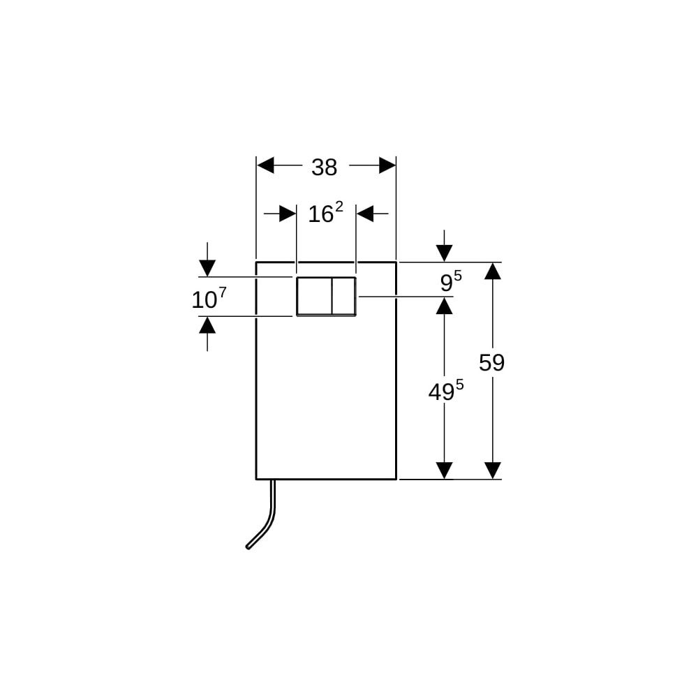 Geberit Drückerplatte für Geberit AquaClean WC-Aufsatz Hochdruck-Schichtstoffplatte,... GEBERIT-115324SJ1 4025416655978 (Abb. 7)