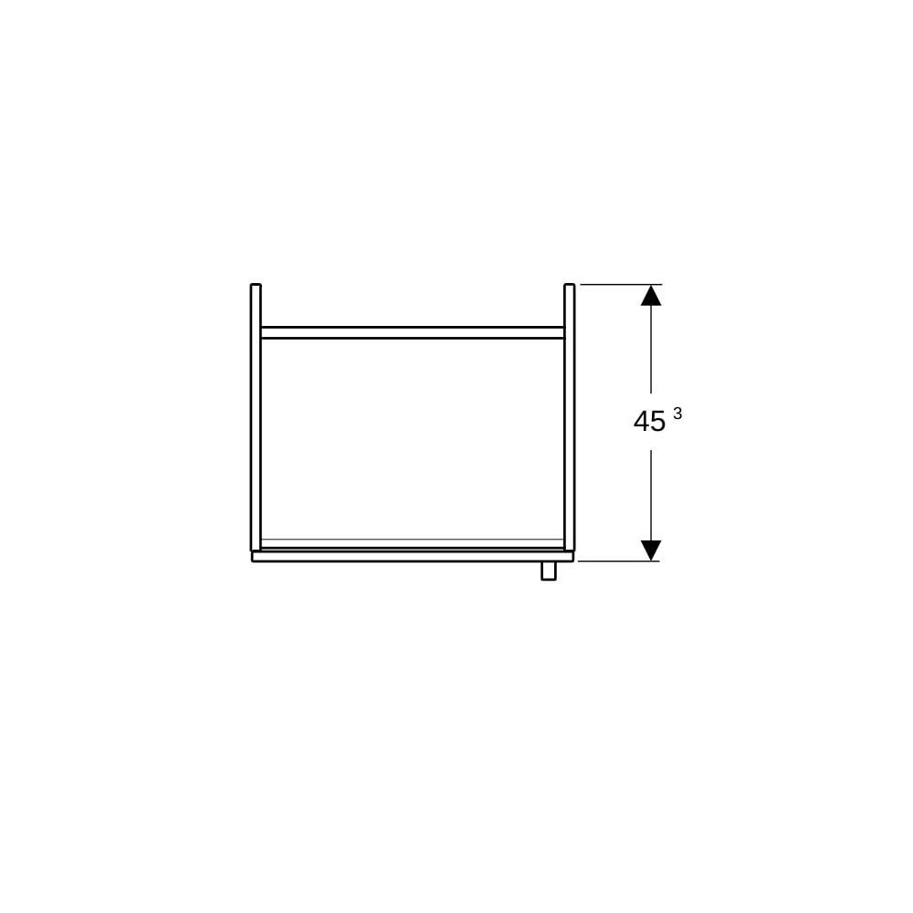 Geberit Bambini Unterschrank für Waschtisch, mit 1 Tür, 59,2x46,3x45,3cm, Weiß Melam... GEBERIT-501940011 4025410525024 (Abb. 7)