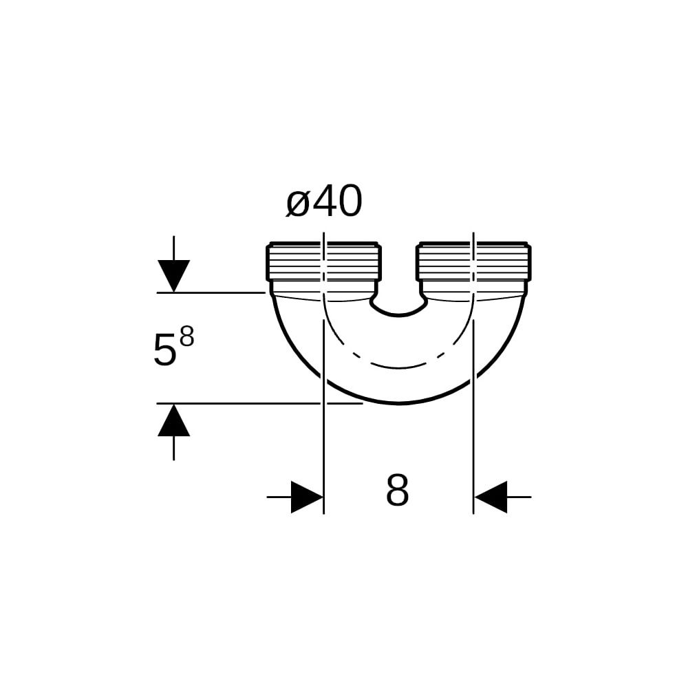 Geberit Gewindebogen Außendurchmesser 40mm, Alpinweiß... GEBERIT-242098111 4025416861362 (Abb. 3)