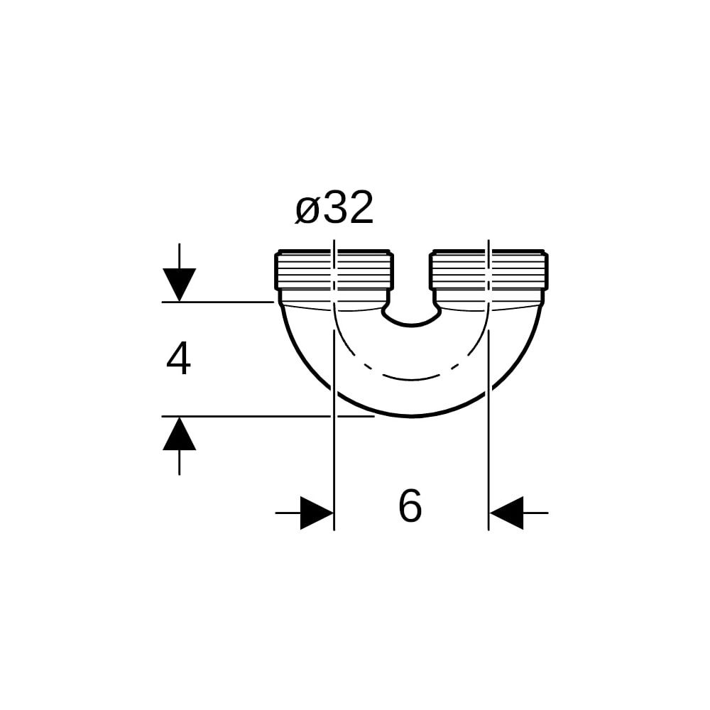 Geberit Gewindebogen Außendurchmesser 32mm, Alpinweiß... GEBERIT-242099111 4025416861386 (Abb. 3)