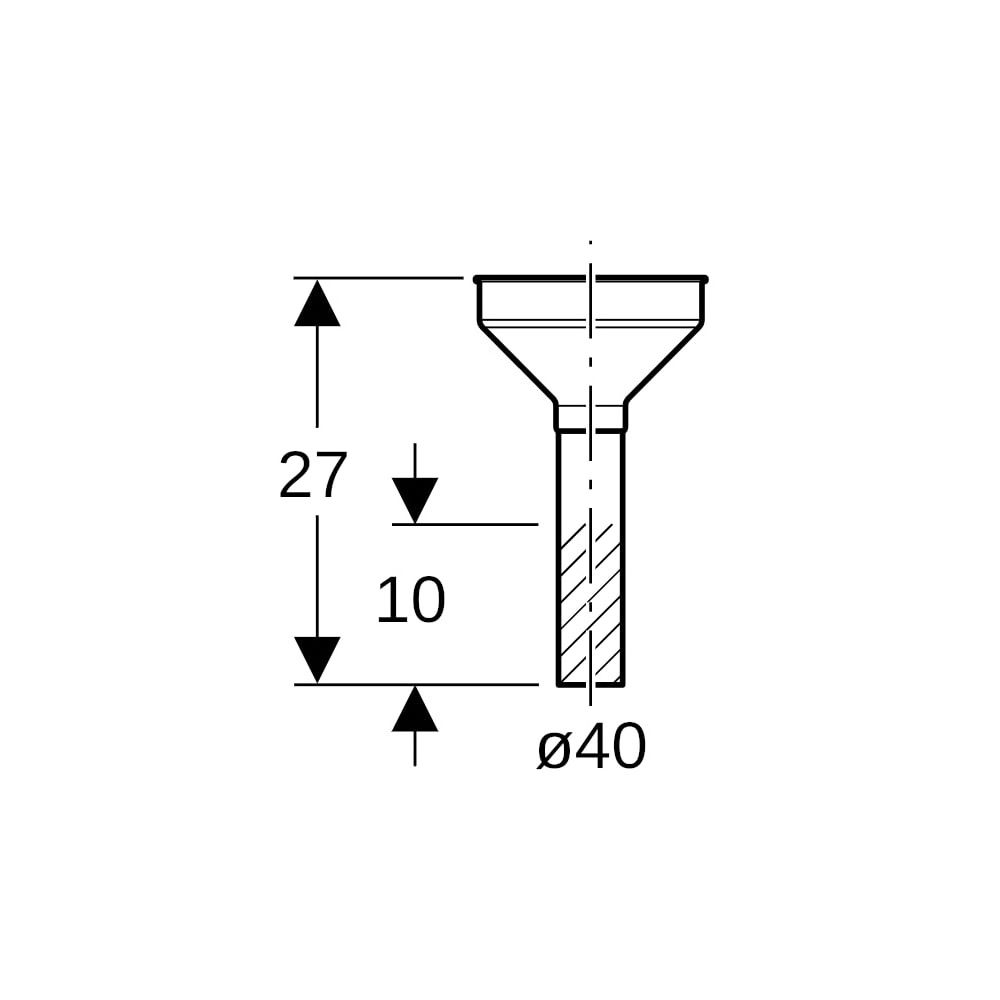 Geberit Trichter oval Außendurchmesser 40mm, Alpinweiß... GEBERIT-152378111 4025416018551 (Abb. 7)