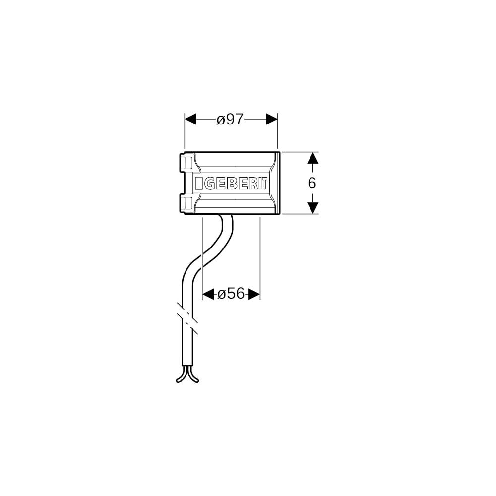 Geberit Pluvia Heizung 230V/8W Außendurchmesser 56mm... GEBERIT-359971001 4025416163619 (Abb. 5)