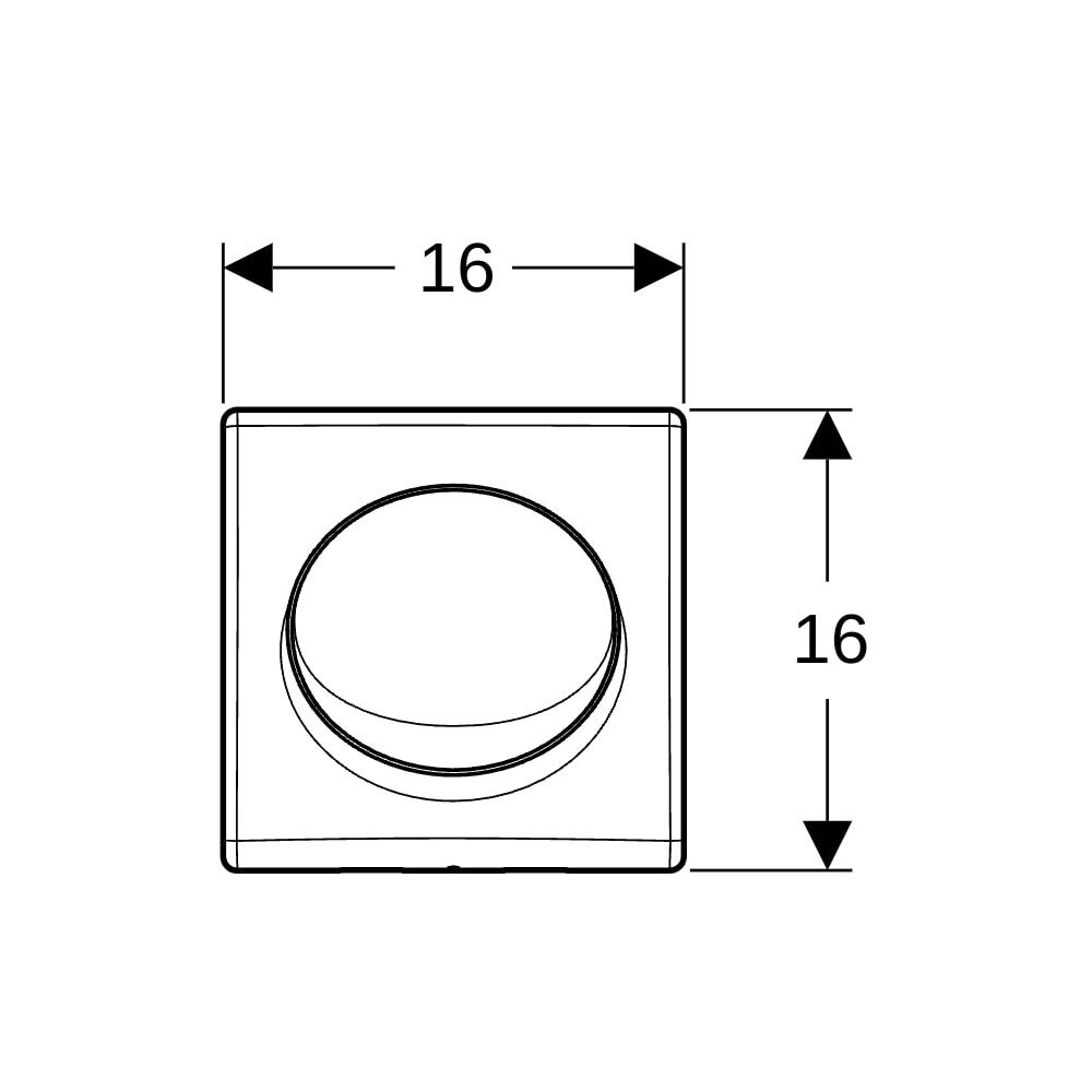 Geberit Urinalsteuerung mit pneumatischer Spülauslösung, Drückerplatte, Mattverchrom... GEBERIT-115820465 4025416552895 (Abb. 6)