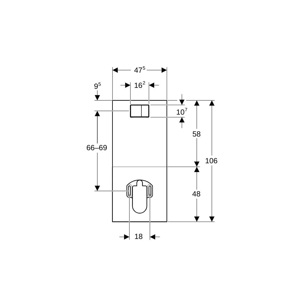 Geberit Drückerplatte für Geberit AquaClean WC-Komplettanlage, Schwarz/Glas... GEBERIT-115328SJ1 4025416656036 (Abb. 7)