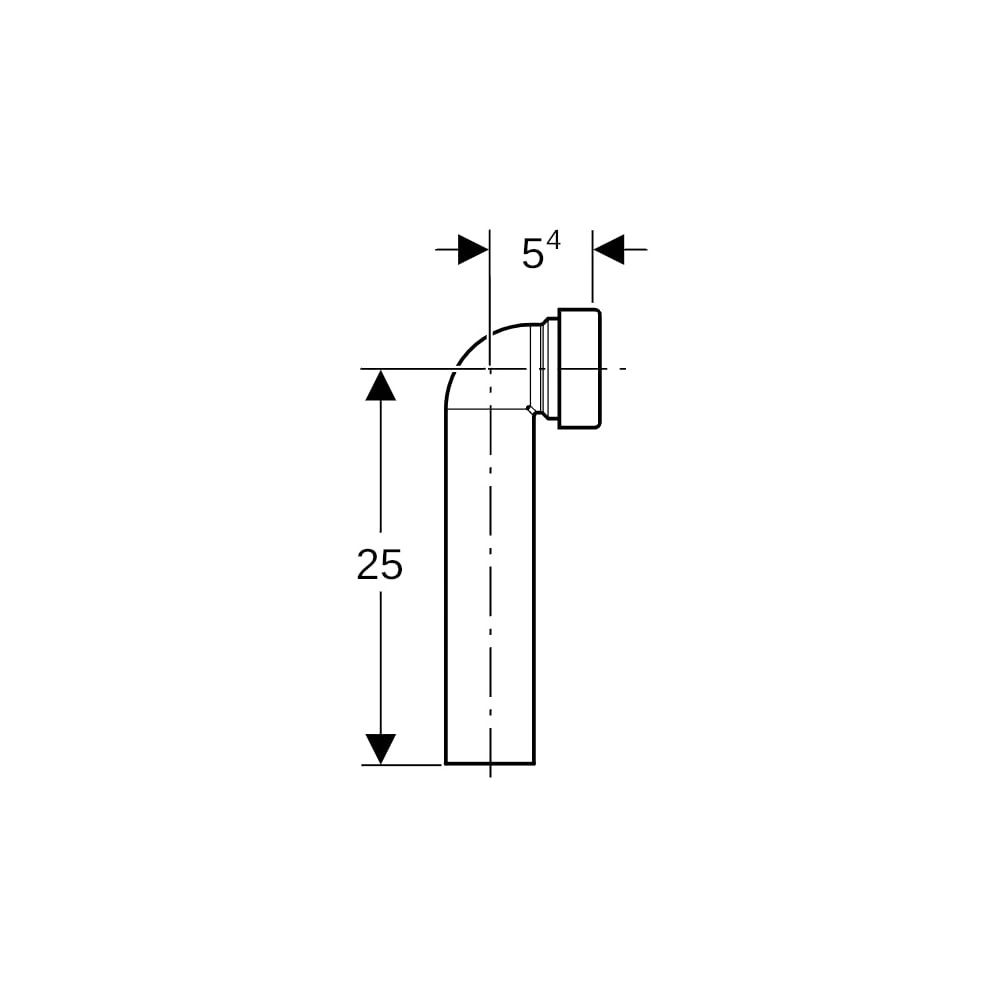 Geberit Anschlussbogen 90 Grad Außendurchmesser 40mm, Alpinweiß, Quetschverschraubun... GEBERIT-152292111 4025416018452 (Abb. 5)