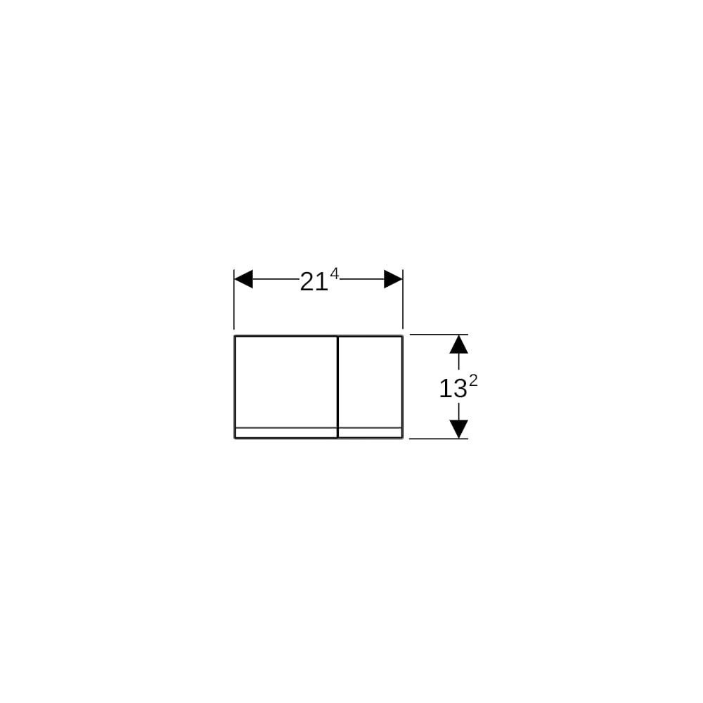 Geberit Sigma 60 Drückerplatte, 2-Mengen-Spülung, Fertigbauset verchromt, gebürstet,... GEBERIT-115796GH1 4025416166740 (Abb. 6)