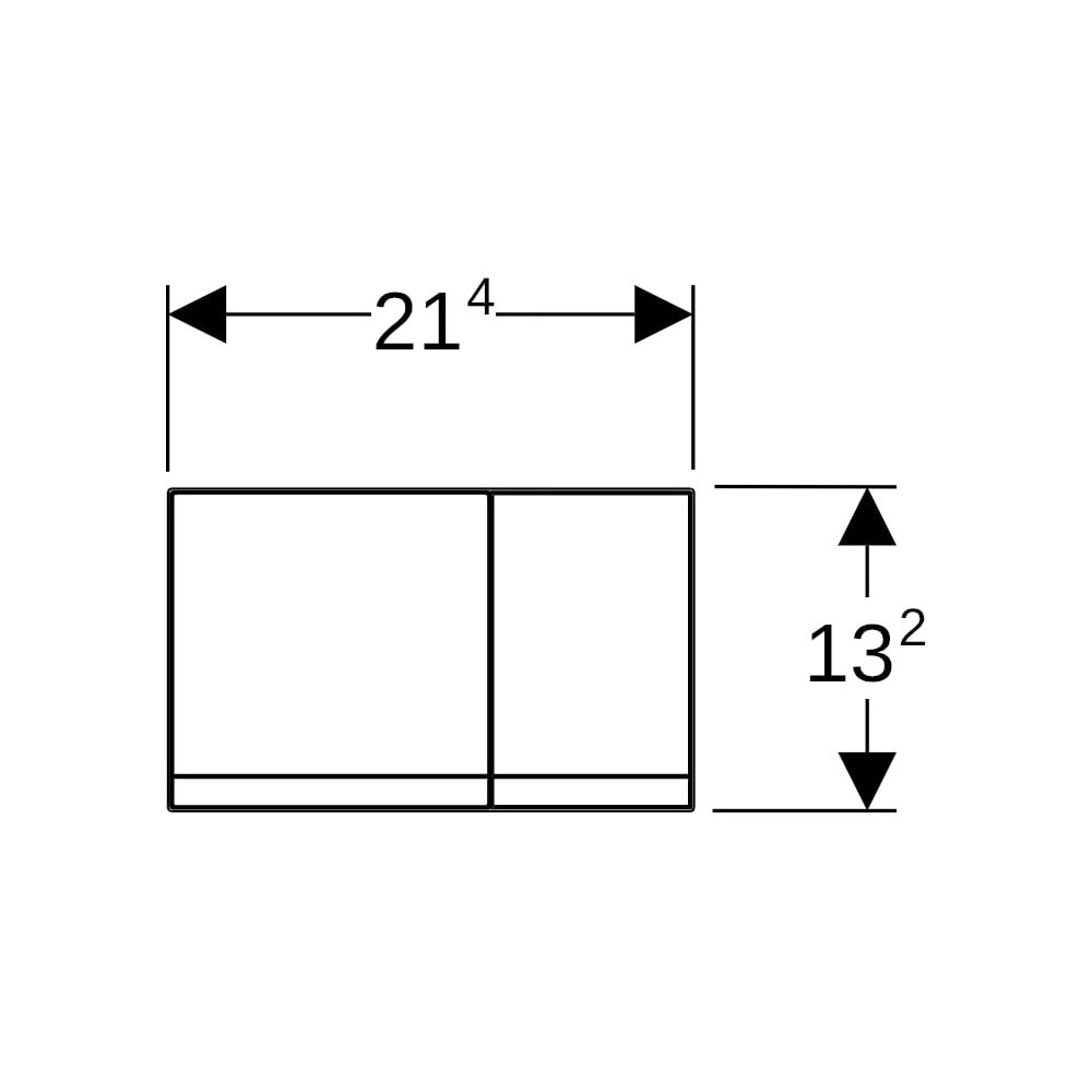 Geberit Betätigungsplatte für Sigma Unterputz-Spülkästen, 2-Mengen-Spülung, Zinkdruc... GEBERIT-115796GH1 4025416166740 (Abb. 8)