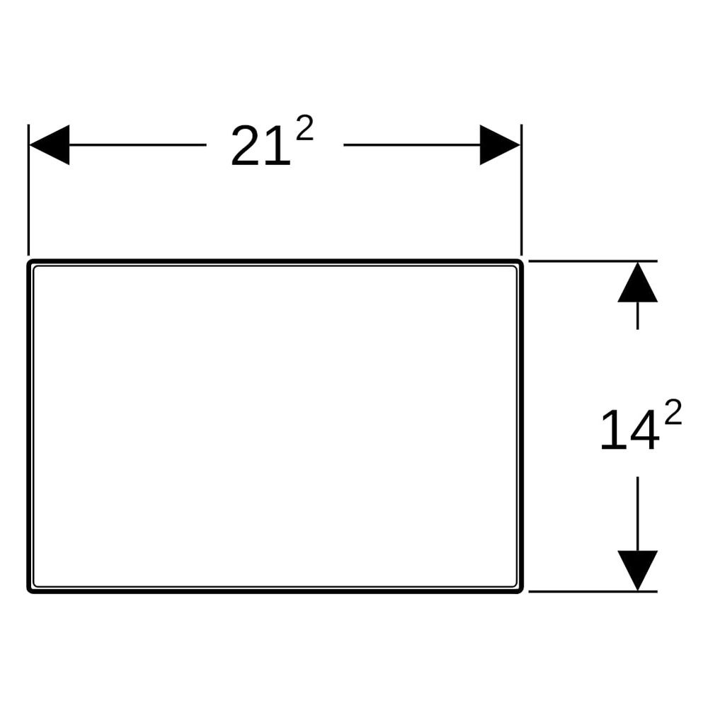 Geberit Betätigungsplatte Omega, 21,2x14,2x1,1cm, Zinkdruckguss/Glas, Weiß, 115082S... GEBERIT-115082SI1 4025416305927 (Abb. 10)