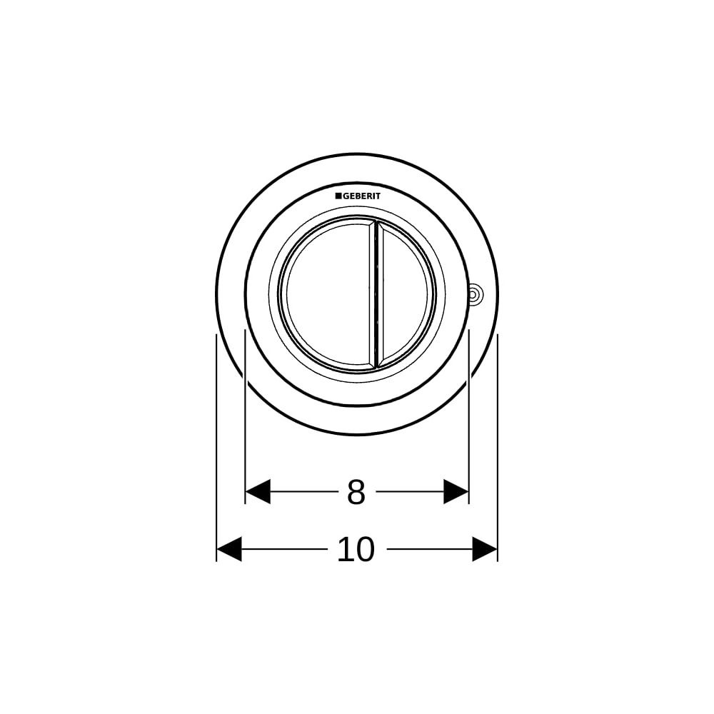 Geberit Typ 01 Fernbetätigung pneumatisch, 2-Mengen-Spülung, Möbeldrücker, Mattchrom... GEBERIT-116050JQ1 4025410741127 (Abb. 4)